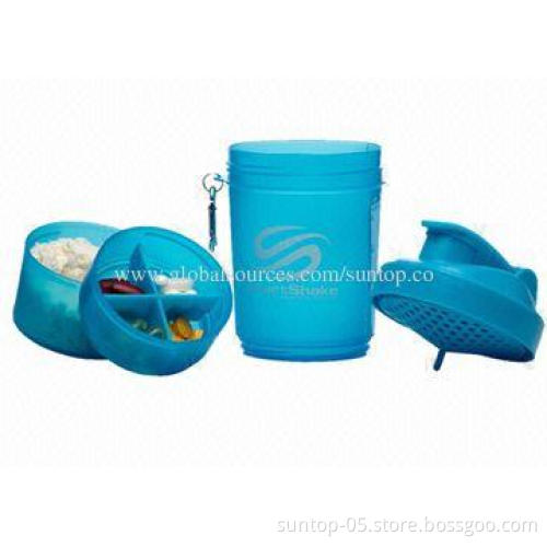Shaker Bottle with Protein Powder Holder